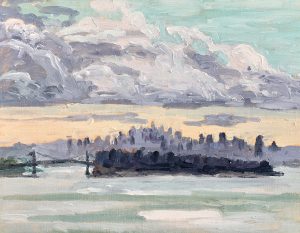 Vancouver View 7 x 9, oil on canvas panel