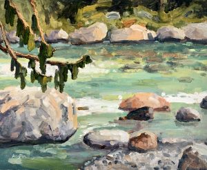 Lynn Canyon Headwaters 8 x 10, oil on canvas board