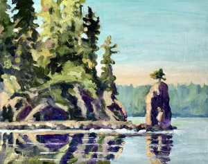 Siwash Rock 8 x 10, oil on canvas board