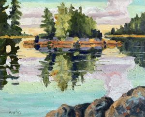 Contemplative  Reflection 8 x 10, oil on board