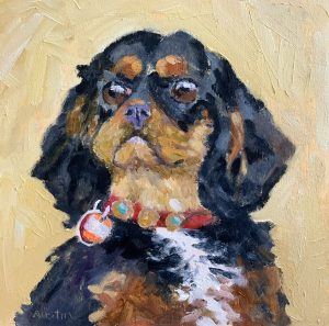 Queenie – SOLD 6x6, oil on cradled panel