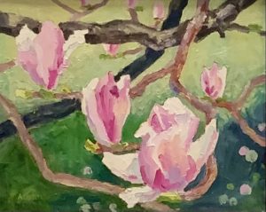 Magnolia 8x10, oil on board