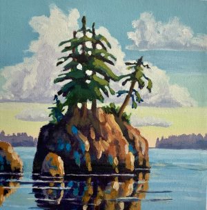 High Tide – SOLD 8 x 8, acrylic on canvas