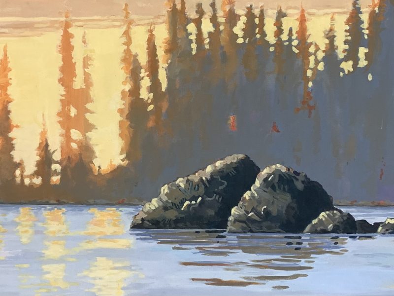 Evening Light – SOLD 18 x 36, acrylic on canvas