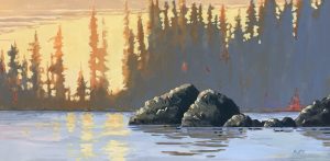 Evening Light – SOLD 18 x 36, acrylic on canvas