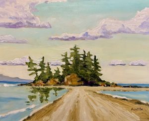 Chesterman Beach, Tofino 8 x 10, oil on board