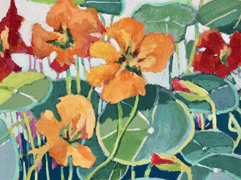 <span class="entry-title-primary">Nasturtium Salad</span> <span class="entry-subtitle">8 x 8, acrylic on canvas</span>