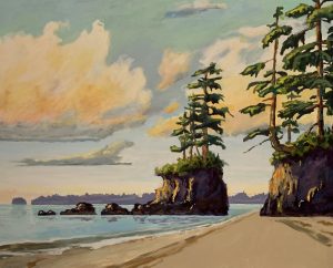 Beach Walk 24 x 30, acrylic on canvas