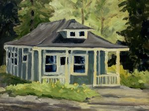 BC Mills House 8 x 10, oil on board