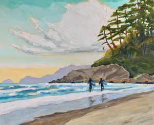 Surf Buddies 8 x 10, oil on board Surf Buddies 8 x 10, oil on board