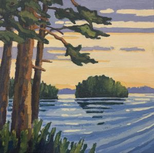 Sunny Outlook 8 x 8, acrylic on canvas